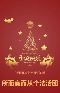 羽毛球馆抢购多单品抢购圣诞节活动配图海报