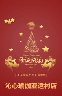 瑜伽抢购多单品抢购圣诞节活动配图海报