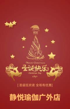 瑜伽抢购单品抢购圣诞节活动配图海报