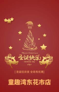 游泳馆抢购满血版圣诞节活动配图海报