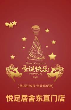 足浴抢购多单品抢购圣诞节活动配图海报