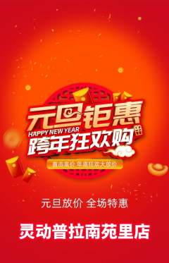 普拉提抢购套组抢购元旦活动配图海报