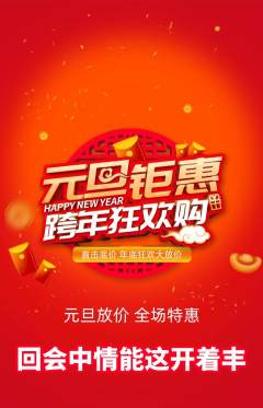 羽毛球馆抢购多单品抢购元旦活动配图海报