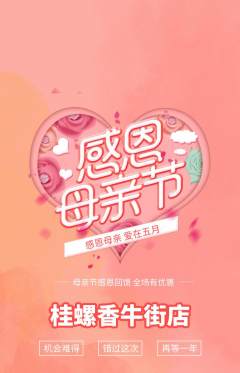 螺蛳粉抢购自选套组抢购母亲节活动配图海报