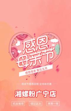 螺蛳粉抢购单品抢购母亲节活动配图海报
