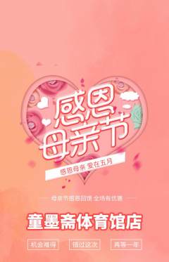 少儿书法抢购多单品抢购母亲节活动配图海报