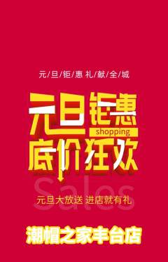 服饰鞋帽抢购单品抢购元旦活动配图海报