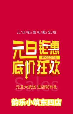 少儿乐器抢购套组抢购元旦活动配图海报