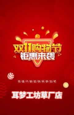 采耳抢购多单品抢购双11活动配图海报