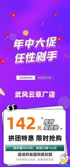 跆拳道拼团商品阶梯团年中大促活动配图海报