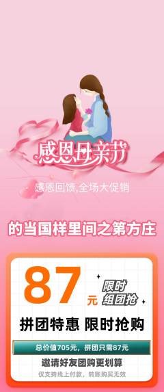 羽毛球馆拼团价格阶梯团母亲节活动配图海报