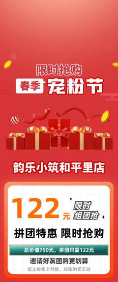 少儿乐器拼团价格阶梯团宠粉节活动配图海报