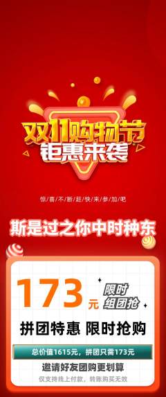 羽毛球馆拼团满血版双11活动配图海报