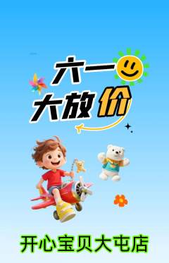 儿童乐园抢购套组抢购儿童节活动配图海报