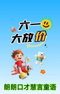 少儿口才抢购套组抢购儿童节活动配图海报