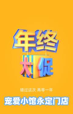 宠物店抢购套组抢购年终大促活动配图海报