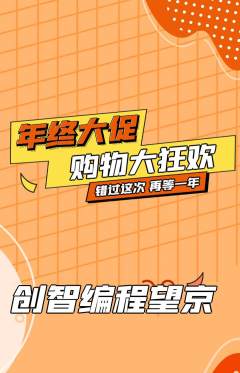 少儿编程抢购多单品抢购年终大促活动配图海报