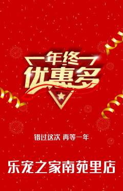宠物店抢购满血版年终大促活动配图海报