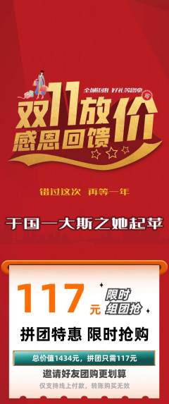 羽毛球馆拼团无阶梯团双11活动配图海报