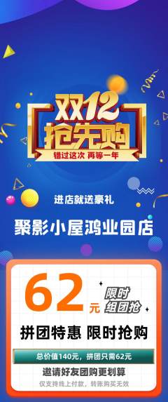 私人影院拼团无阶梯团双12活动配图海报