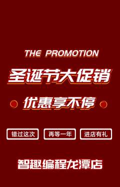 少儿编程抢购单品抢购圣诞节活动配图海报