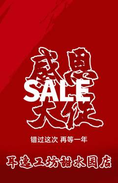 采耳抢购多单品抢购感恩节活动配图海报