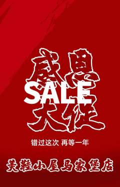 服饰鞋帽抢购单品抢购感恩节活动配图海报