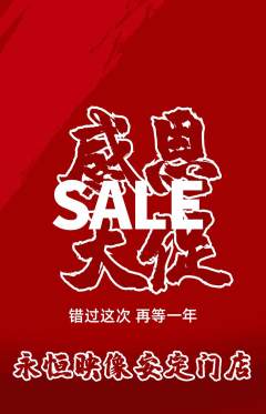 婚纱摄影抢购多单品抢购感恩节活动配图海报