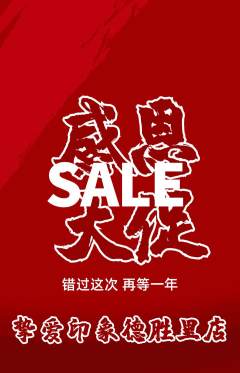 婚纱摄影抢购单品抢购感恩节活动配图海报