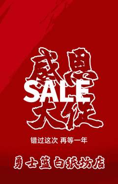 篮球馆抢购多单品抢购感恩节活动配图海报
