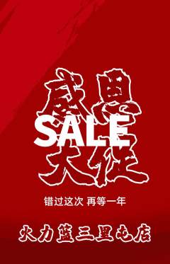 篮球馆抢购套组抢购感恩节活动配图海报
