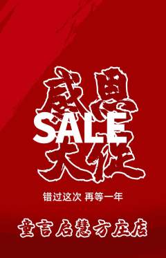 少儿口才抢购套组抢购感恩节活动配图海报
