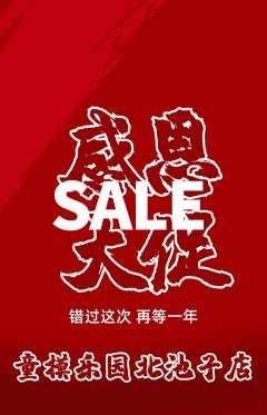 少儿模特抢购单品抢购感恩节活动配图海报