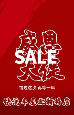 洗车抢购自选套组抢购感恩节活动配图海报