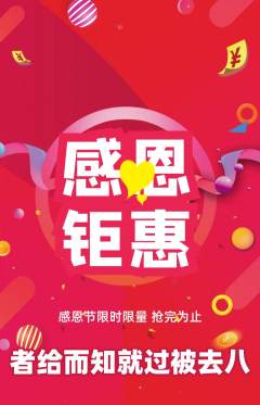 羽毛球馆抢购单品抢购感恩节活动配图海报