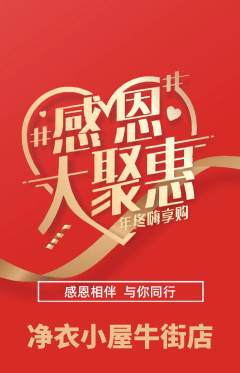 洗衣洗鞋抢购单品抢购感恩节活动配图海报