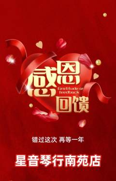 少儿乐器抢购自选套组抢购感恩节活动配图海报