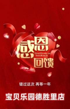 晚托班抢购满血版感恩节活动配图海报