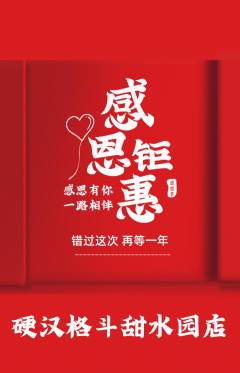 拳击格斗抢购套组抢购感恩节活动配图海报