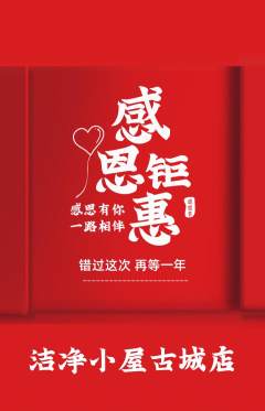 洗衣洗鞋抢购套组抢购感恩节活动配图海报