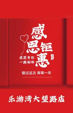 游泳馆抢购单品抢购感恩节活动配图海报