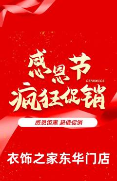 服饰鞋帽抢购套组抢购感恩节活动配图海报