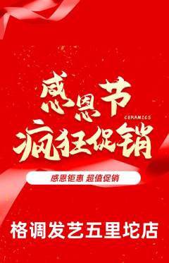 美发抢购多单品抢购感恩节活动配图海报