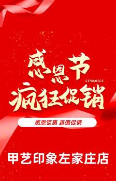 美甲抢购多单品抢购感恩节活动配图海报