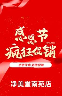 美容抢购单品抢购感恩节活动配图海报