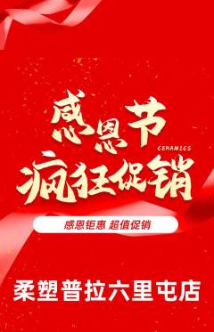 普拉提抢购满血版感恩节活动配图海报