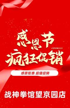 拳击格斗抢购满血版感恩节活动配图海报
