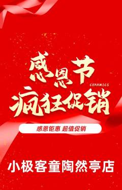 少儿编程抢购单品抢购感恩节活动配图海报