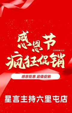 少儿主持抢购自选套组抢购感恩节活动配图海报