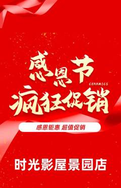 私人影院抢购单品抢购感恩节活动配图海报